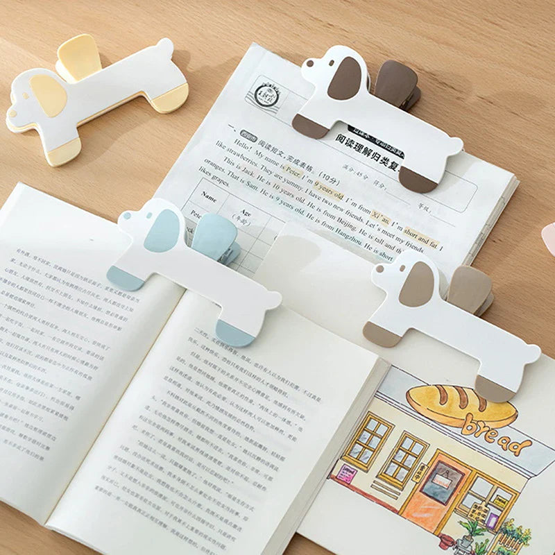 Puppy Shaped Book Clip & Bookmark – Cute Metal Reading Clip