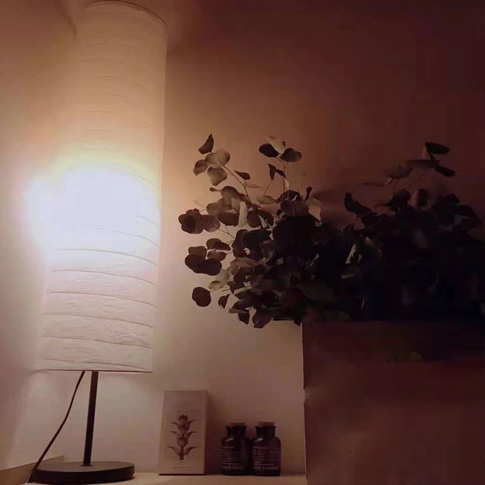 Rice Paper Floor Lamp Cover Rice Paper Floor Lamp Shade 94cm 37 Inch Rice Paper Lamp Protector Cover for Living Room Bedroom Peaceful Pleasures Health and Wellness