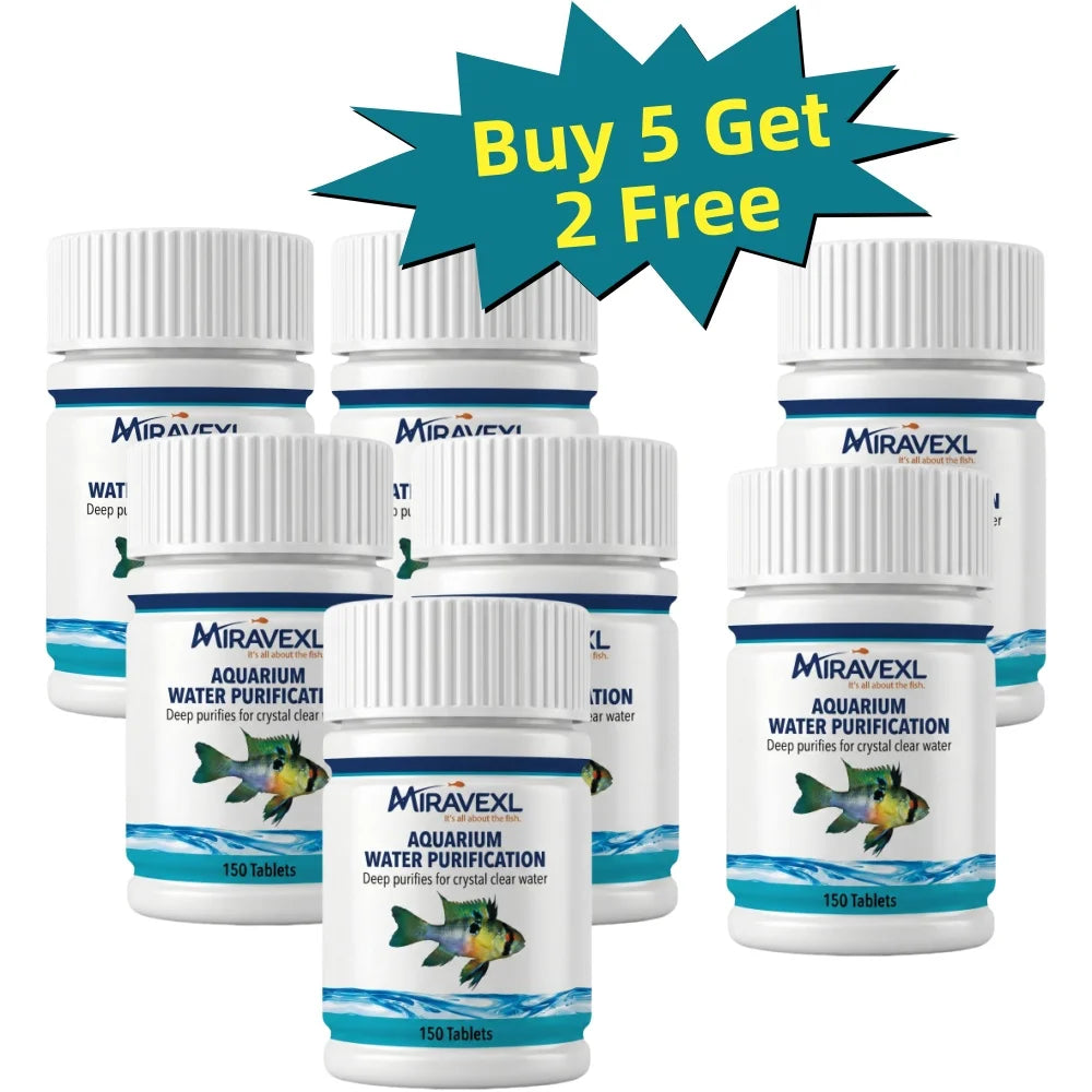 Aquarium Water Purification Tablets Fish Tank Clarifier Rapid Clear Turbidity Clean Ecosystem Care Pet Fish Health Accessories Peaceful Pleasures Health and Wellness 7PCS