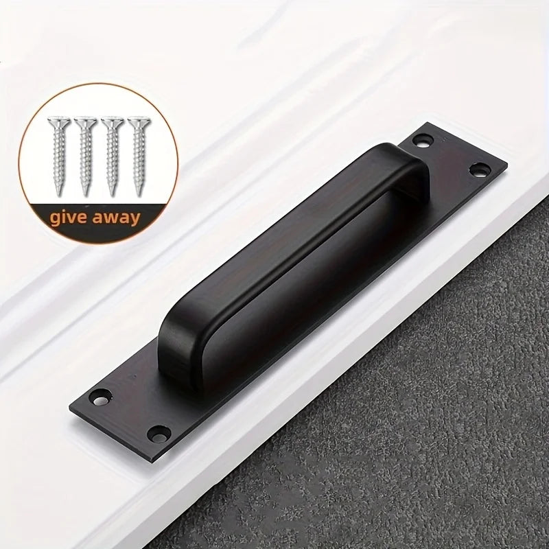 Aluminum Alloy Door Handle Window Cabinet Balcony Sliding Door Pull with Srews Pull Closet Furniture Hardware Home Improvement Peaceful Pleasures Health and Wellness black
