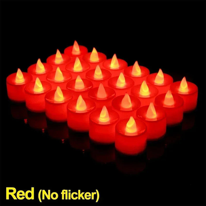 Flameless LED Tea Light Candles Set of 6 – Battery Included