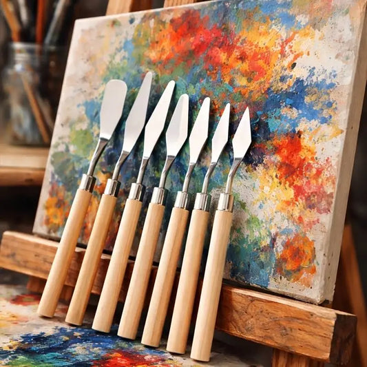 7-Piece Palette Knife Set – Stainless Steel Painting Knives Palette Knife Set Peaceful Pleasures Health and Wellness