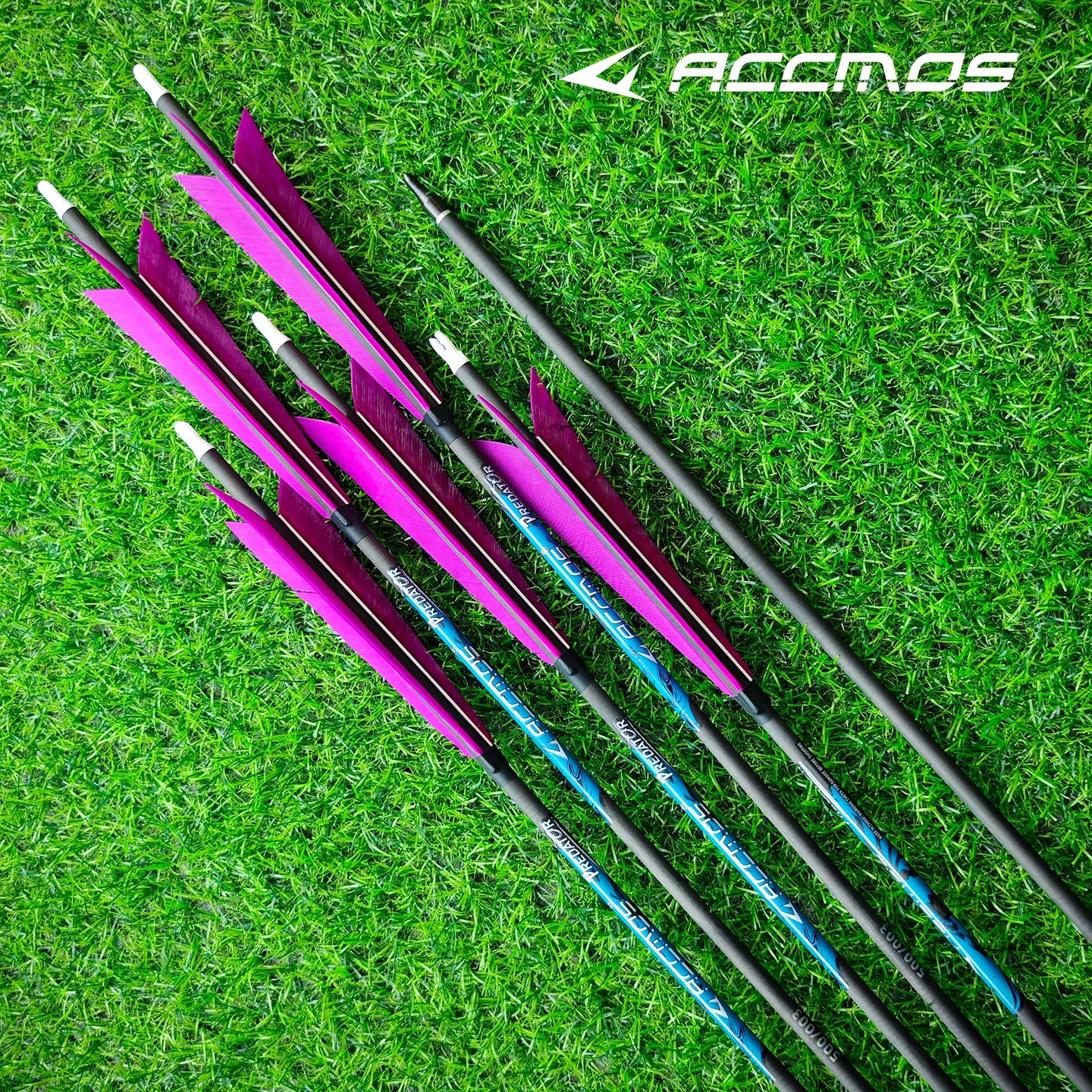 6 ID 2 Pure Carbon Arrow Stick 5-inch Purple True Feather Length