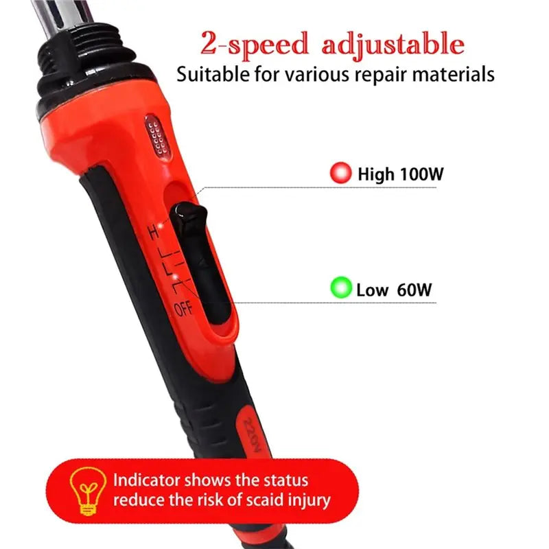 Y51A-100W Repair Plastic Soldering Iron For Car Bumper Home Leather Repair Welding Machine Tool EU Plug Peaceful Pleasures Health and Wellness