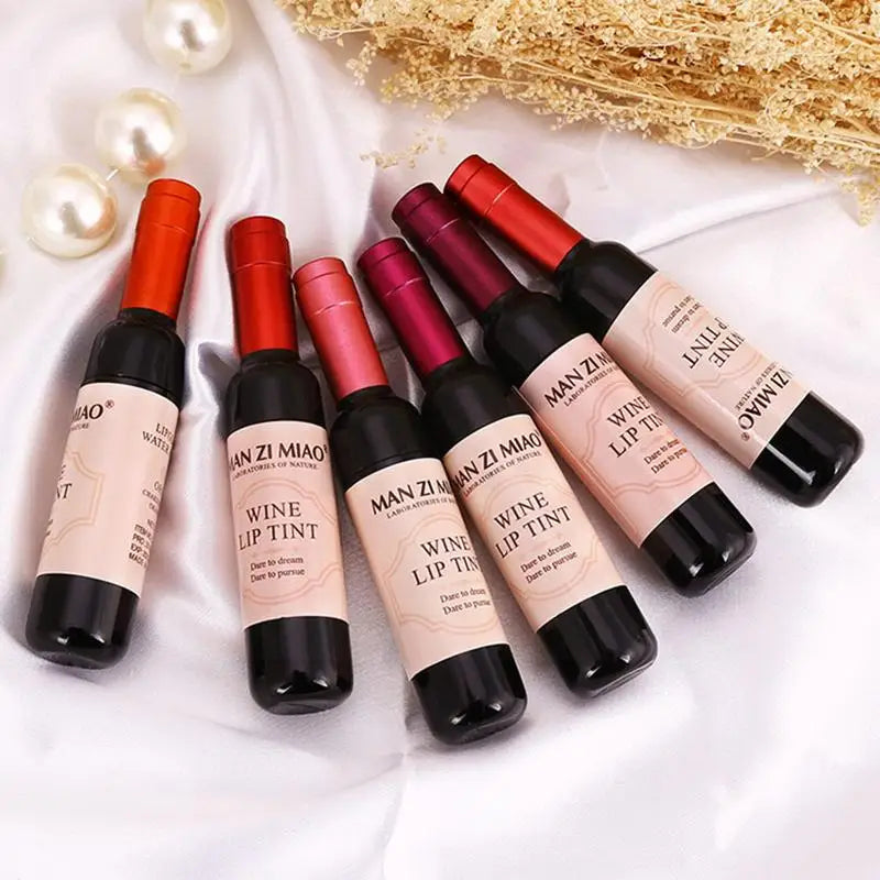 Wine Bottle Lip Gloss – Waterproof Long-Lasting Tint, 6 Colors