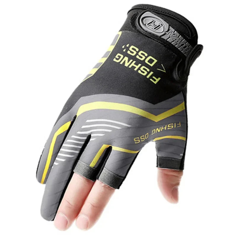 Men's Fingerless Fishing & Cycling Gloves | UV Sun Protection
