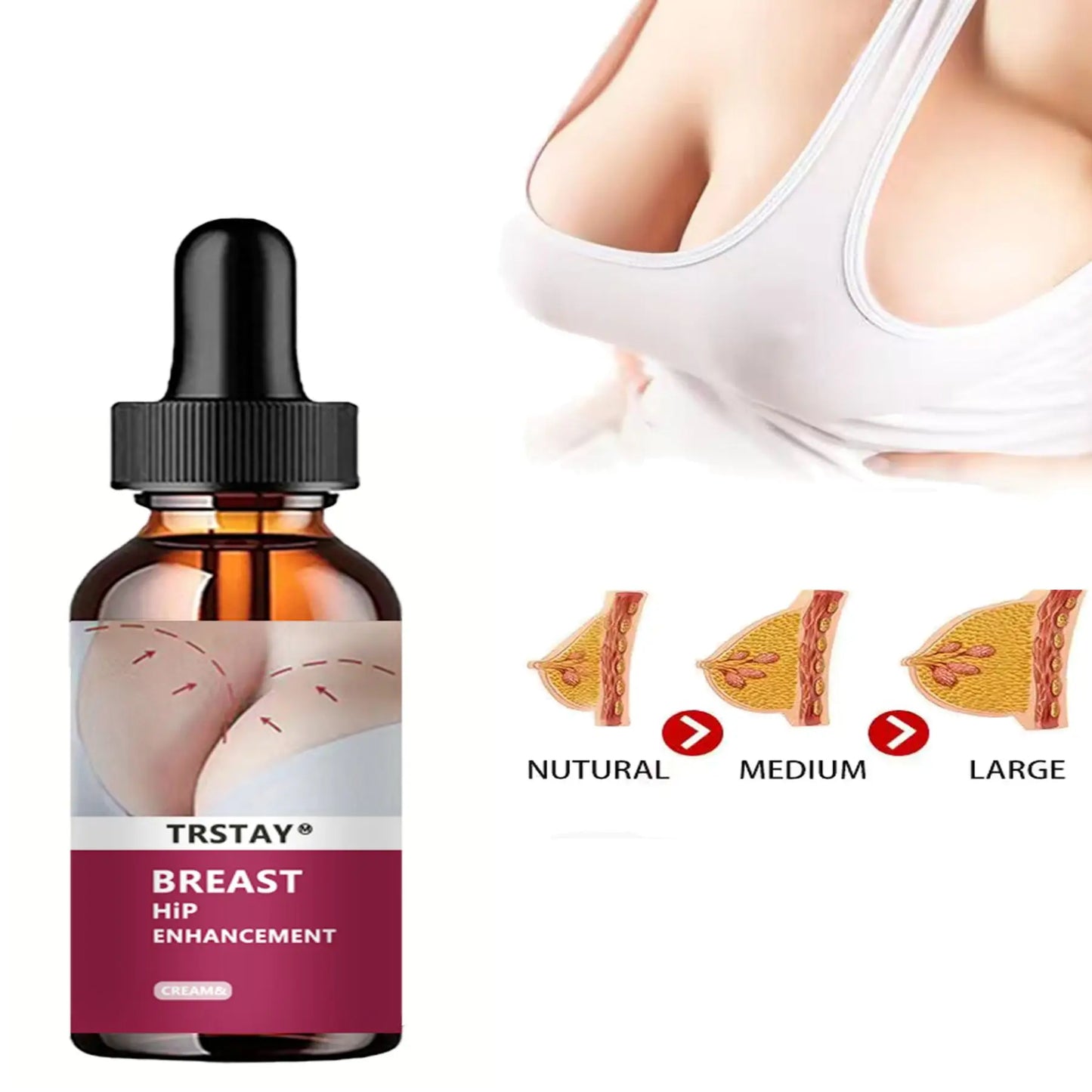 TRSTAY Bust Firming & Lifting Body Oil – 5ml to 50ml
