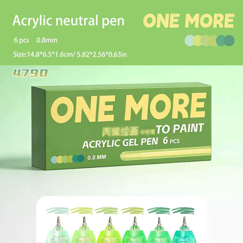 Multi Colored Acrylic Pen 0 8 Neutral Used Painting Nail Art Student