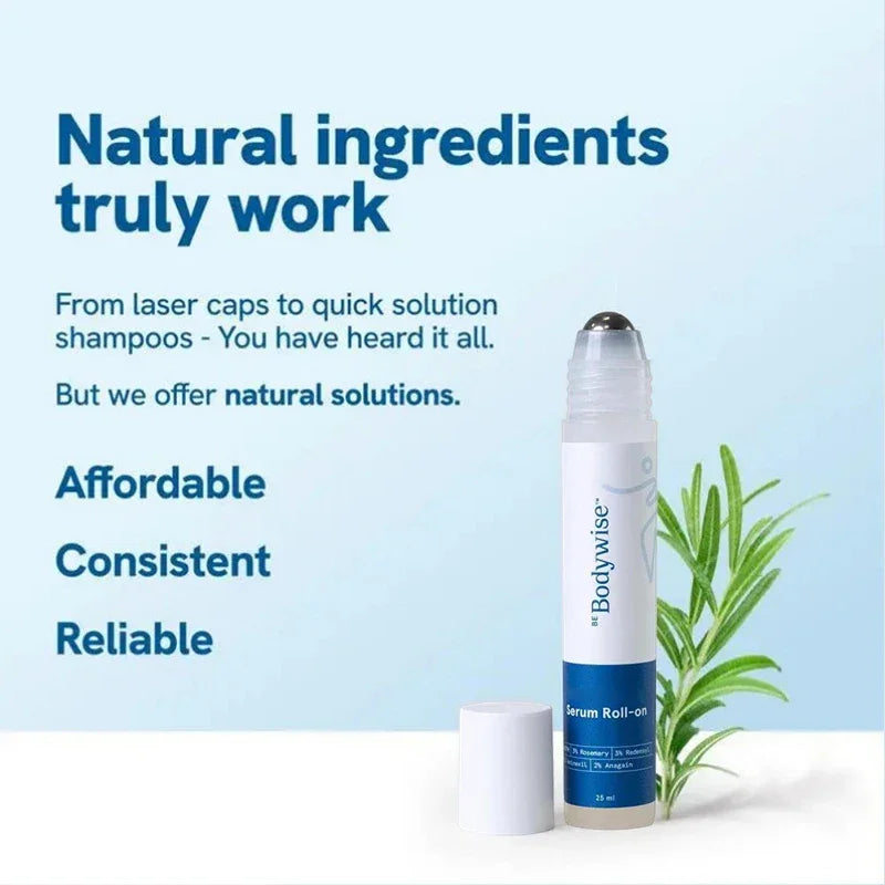 Be-Body.wise Rosemary Roll-on Hair Care Essence - Nourishing, Anti-Frizz, Strengthening Roots, Scalp Treatment, Nourishing Hair Peaceful Pleasures Health and Wellness