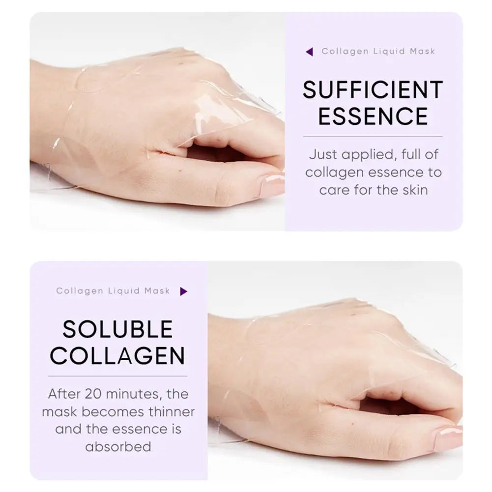 5-Pack Hyaluronic Acid Collagen Hydrating Sheet Face Masks