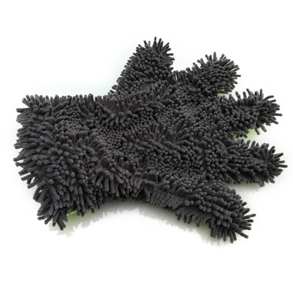 Premium 5-Finger Car Washing Gloves - Soft Microfiber Mitts for Effective Cleaning & Drying of Cars & Motorcycles Cleaning Peaceful Pleasures Health and Wellness