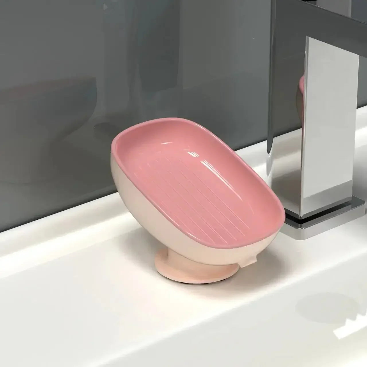 Drain-Free Suction Cup Soap Dish | Bathroom Soap Rack