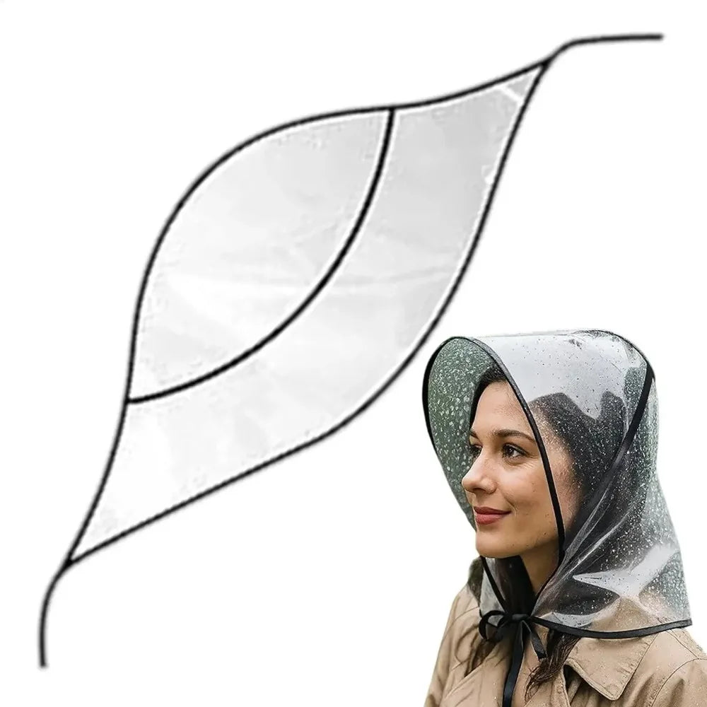 Clear Reusable Waterproof Rain Hat with Wide Brim for Women Lady Outdoor Travel Hiking Gardening Shopping Beach Wind Protection Peaceful Pleasures Health and Wellness