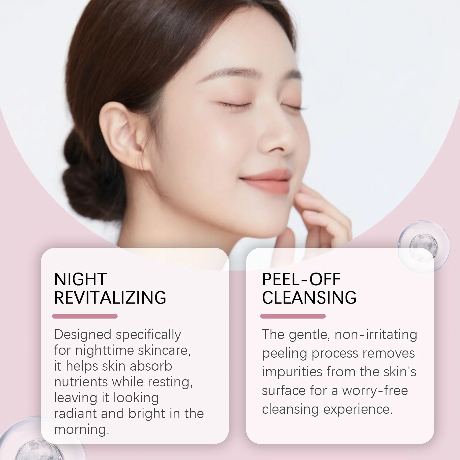 Collagen Facial Mask Brightening Moisturizing Firming Fade Fine Lines Improve Dullness Smoothing Glowing Wrapping Peel-Off Mask Peaceful Pleasures Health and Wellness