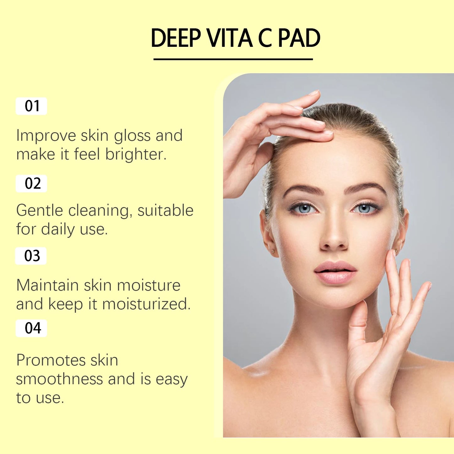 Vitamin C Pads Exfoliating Acne Remover Brightening Improve Skin Gloss Shrink Pores Oil Control Moisturize Nourishing Skin Care Peaceful Pleasures Health and Wellness