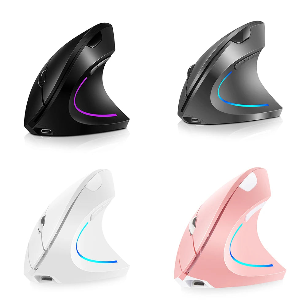 Arealer Wireless Vertical Ergonomic Mouse | 3 DPI, RGB