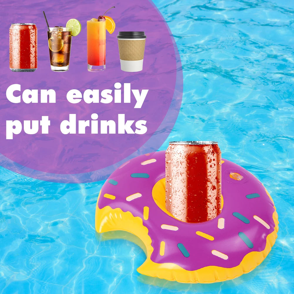 Inflatable Donut Cup Holder Coaster – Pool, Party & Beach Peaceful Pleasures Health and Wellness
