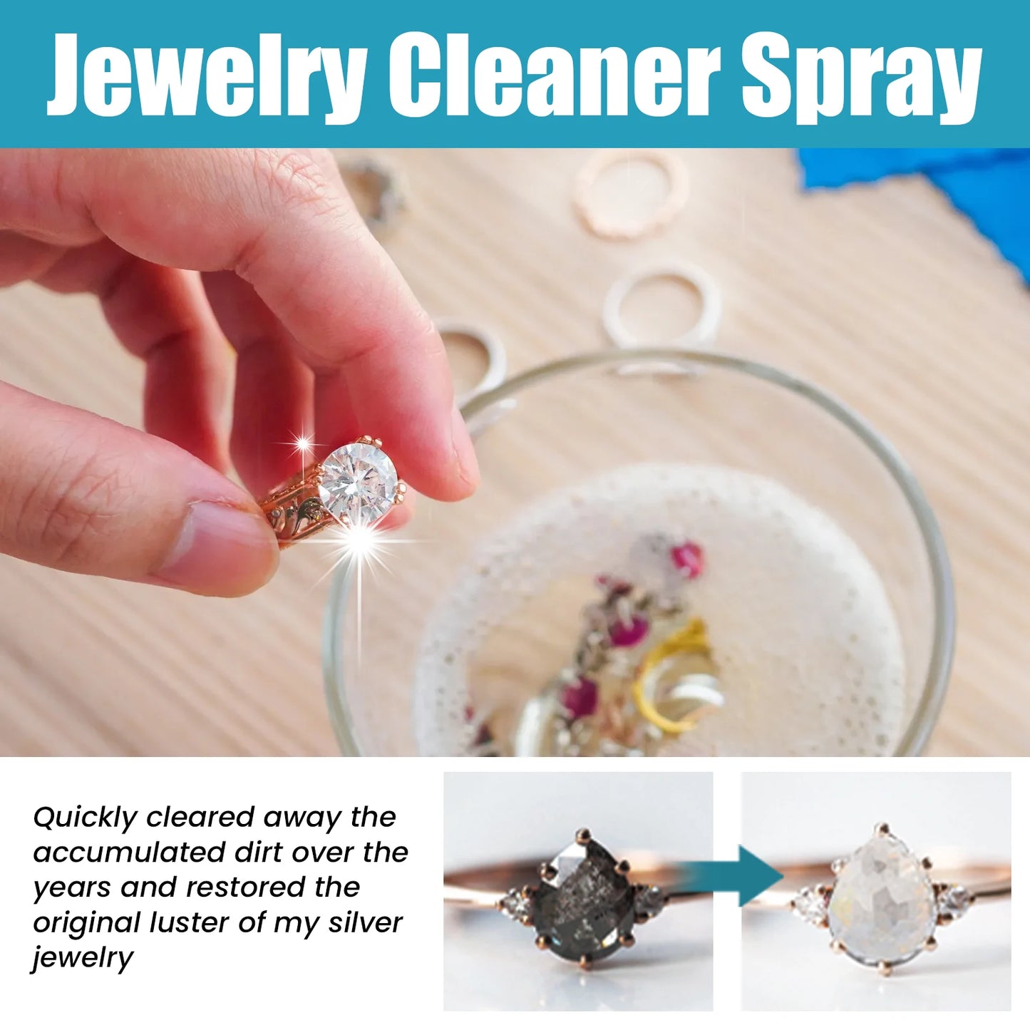 Jue-Fish 100ml Jewelry Cleaner Spray | Shine & Anti-Oxidation