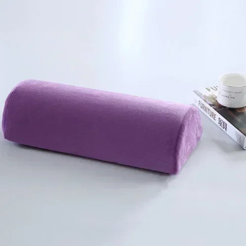 Comfort Bolster Pillow for Legs Back and Head Memory Foam Cotton Cover Lumbar Support Pillow for Semi Roll Pillow Peaceful Pleasures Health and Wellness PURPLE