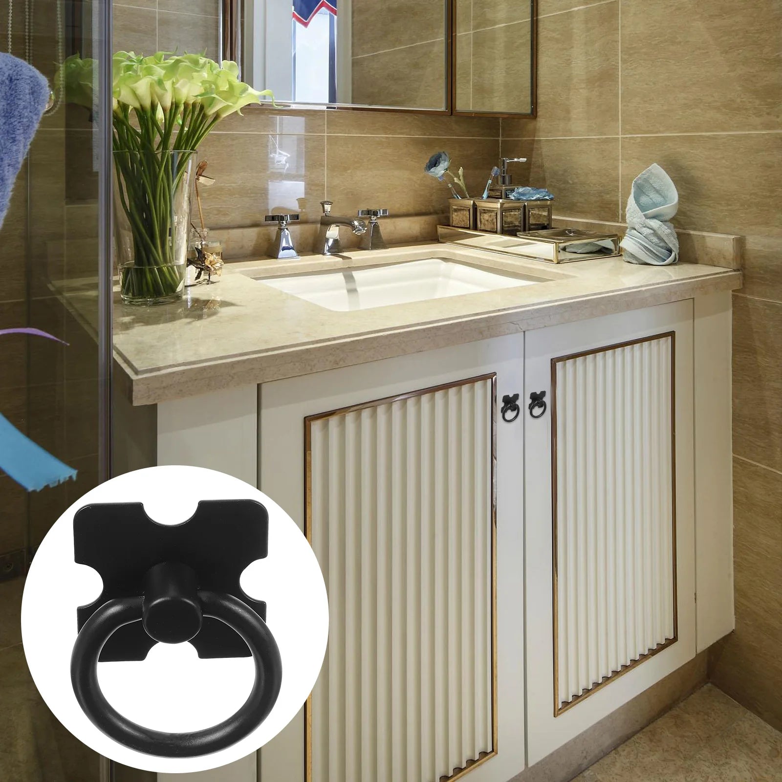 4pcs Cupboard Pull Furniture Drawer Pull Handle Wardrobe Door Pull Handle Door Knob Dressing Table Bookcase Hardware Accessory Peaceful Pleasures Health and Wellness