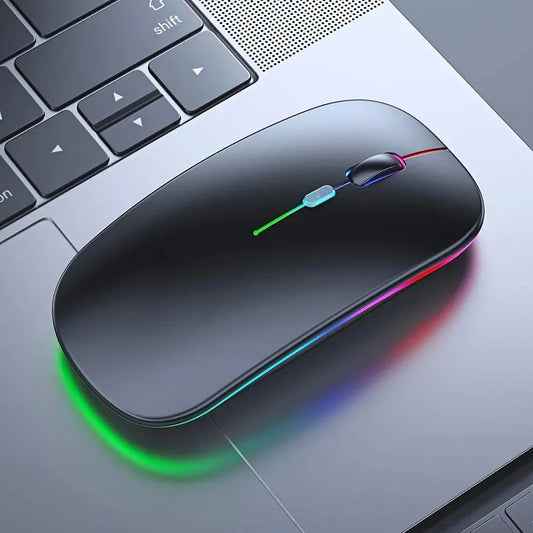 Wireless Mouse Gaming Mouse Backlight USB Compatible RGB Rechargeable Mice Silent Backlit Ergonomic Gaming Mouse for Laptop PC Peaceful Pleasures Health and Wellness