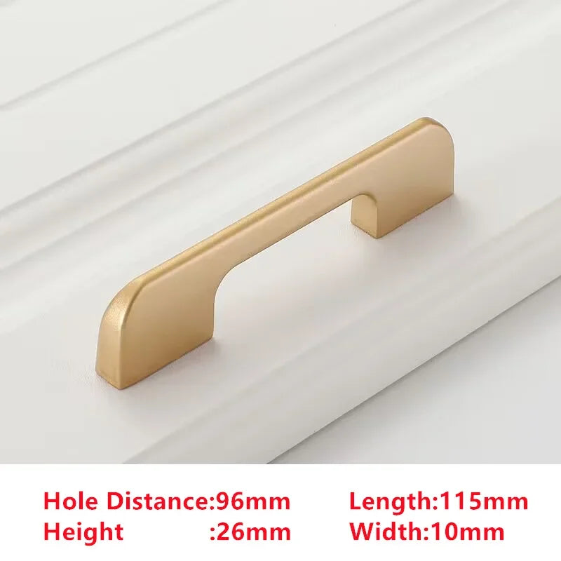 Pearl Gold Aluminum Cabinet Drawer Handle & Furniture Knob