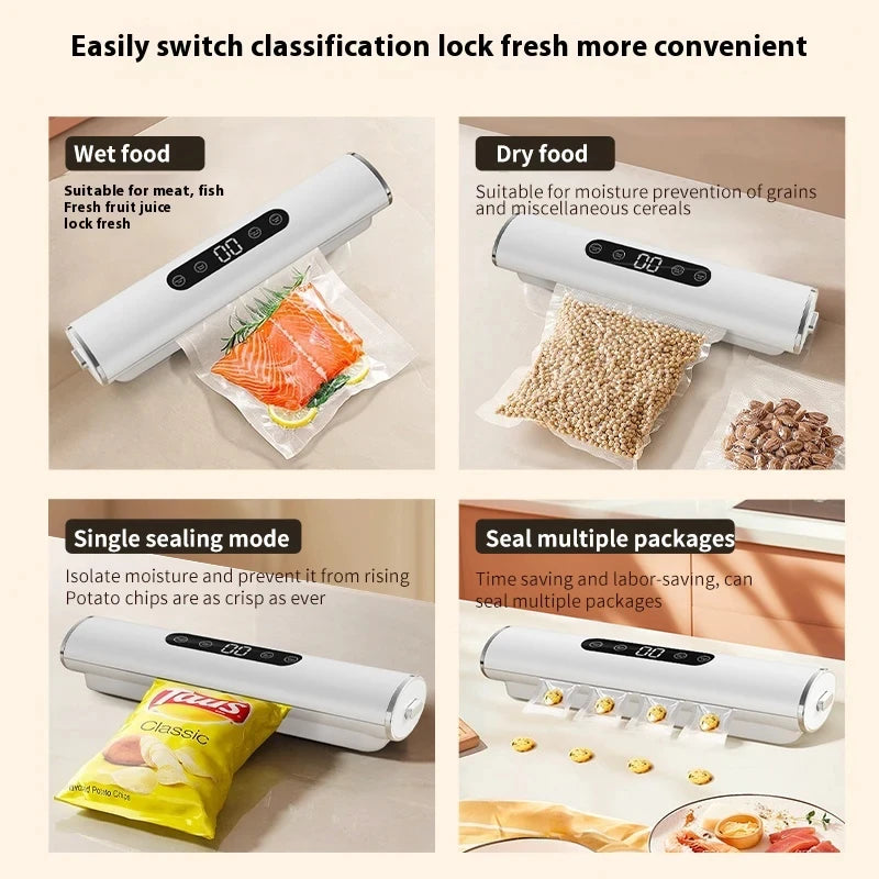 Professional Vacuum Sealer for Food Vacuumor for Products Kitchen Sealing Machine Cuisine Packaging Plastic Bag Sealant Peaceful Pleasures Health and Wellness