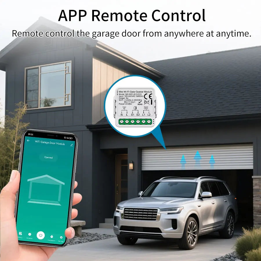 Tuya WiFi Zigbee Smart Garage Door Switch Module Gate Open Controller Breaker Smart Life APP Voice Control For Alexa Google Home Peaceful Pleasures Health and Wellness