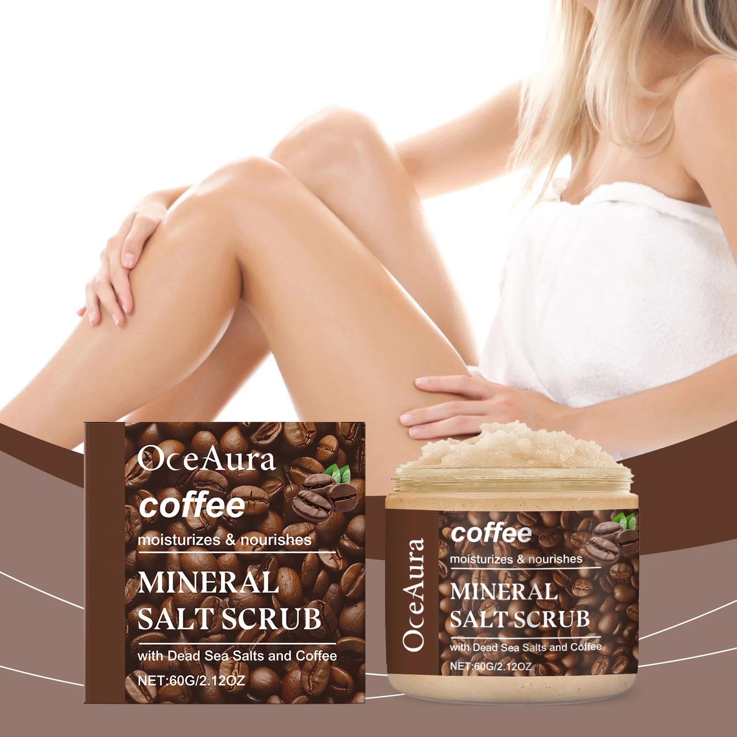 OceAura Coffee Exfoliating Body Scrub | Smooth Skin 60g