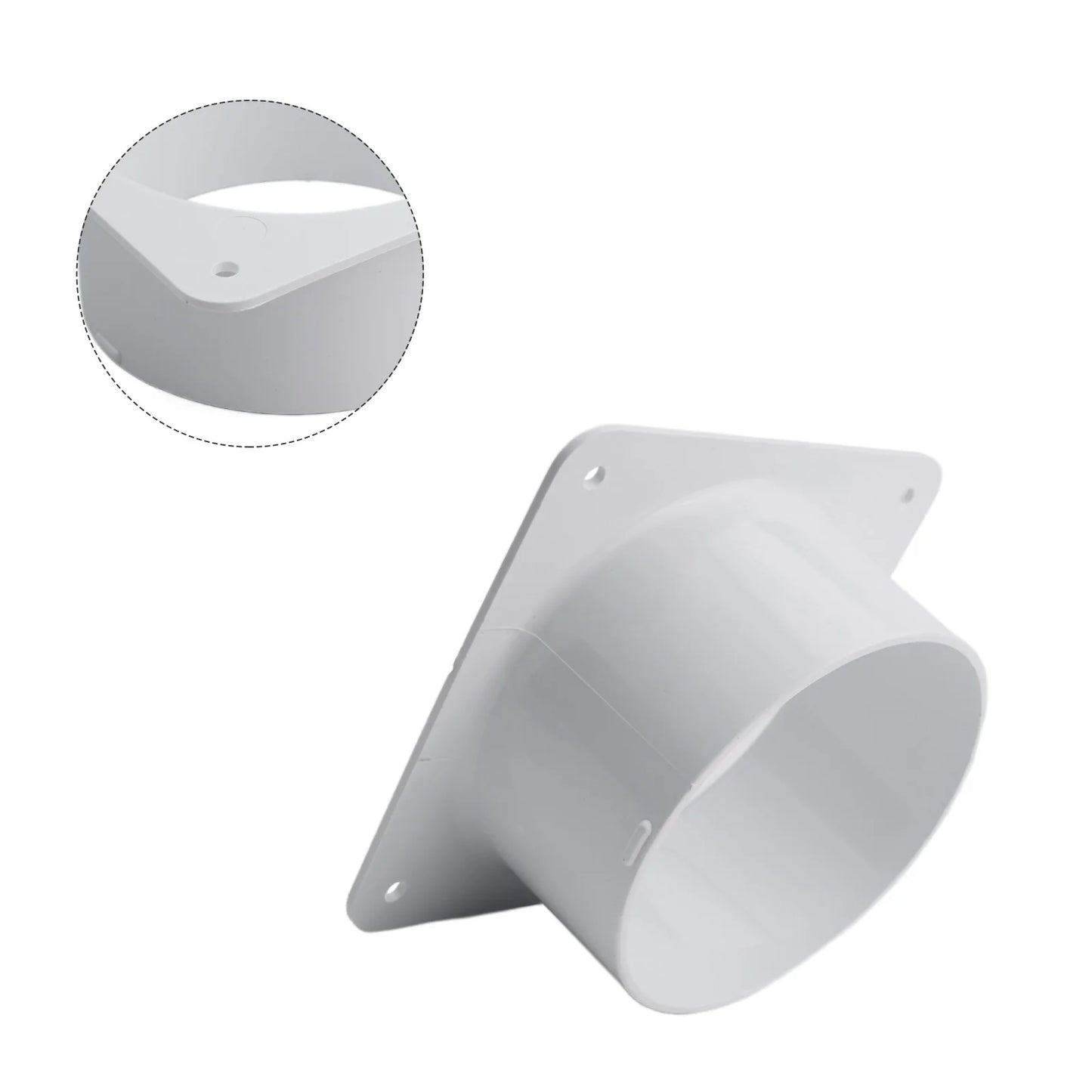 Exhaust Pipe Straight 100- ABS Air Duct Connectors Flange Ventilation