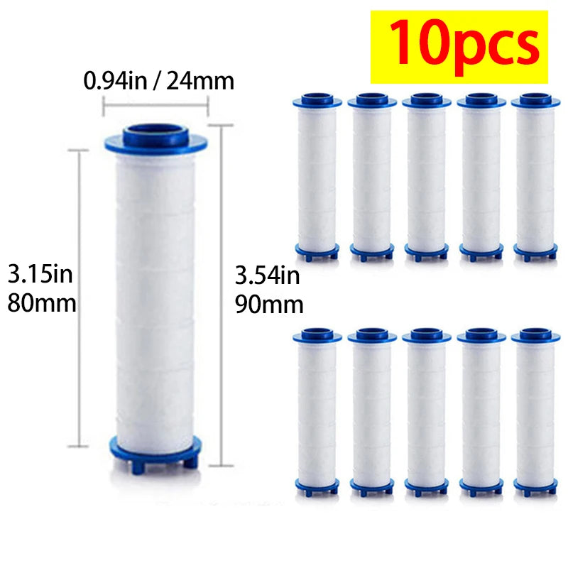 0.94Inch Ion Shower Dropse Head Filter PP Cotton Replacement Cartridge, Water Filter Core Cotton For Handheld Showerheads Peaceful Pleasures Health and Wellness 3.54in 10pcs