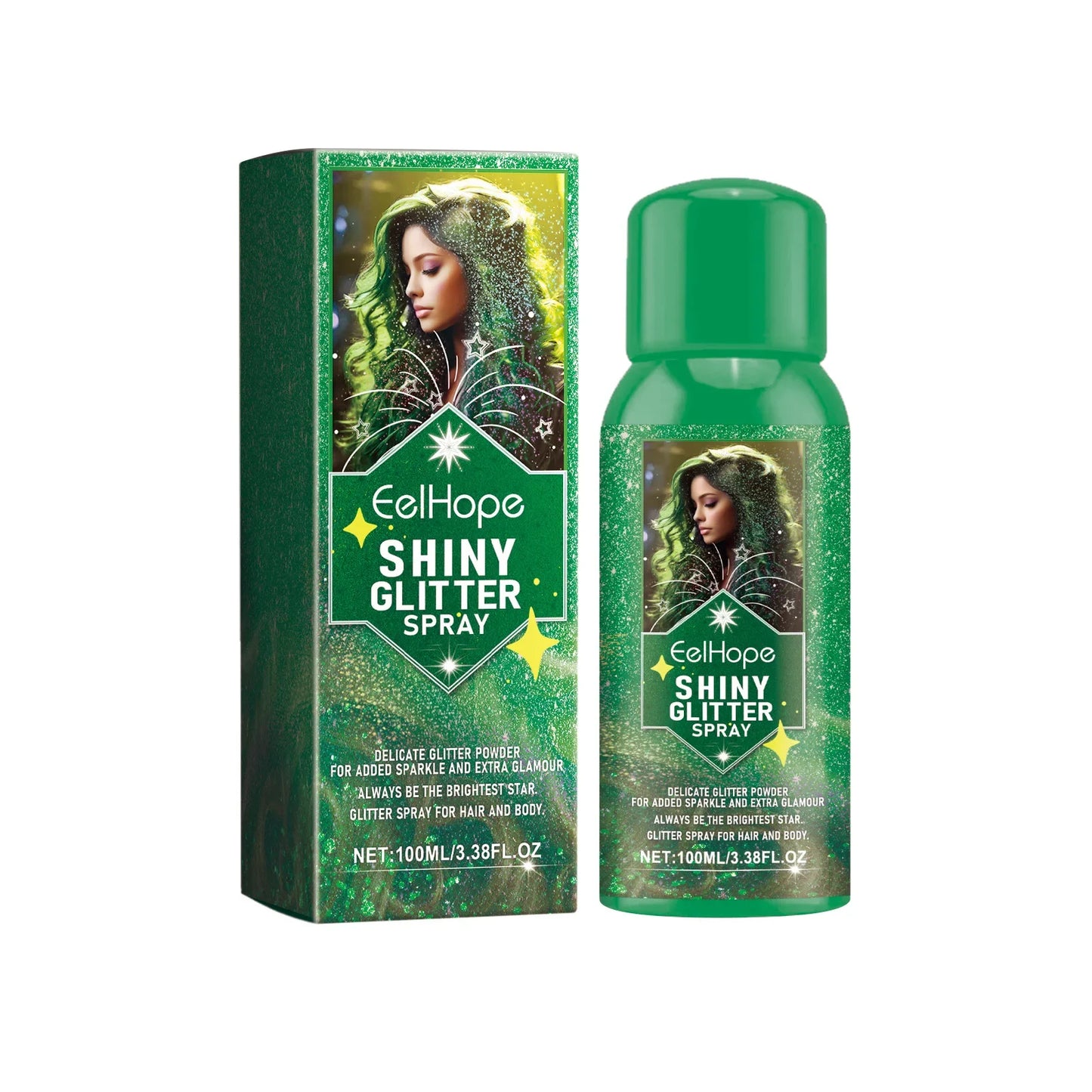 Eelhope Glitter Spray – Body, Face & Hair Shimmer Highlighter