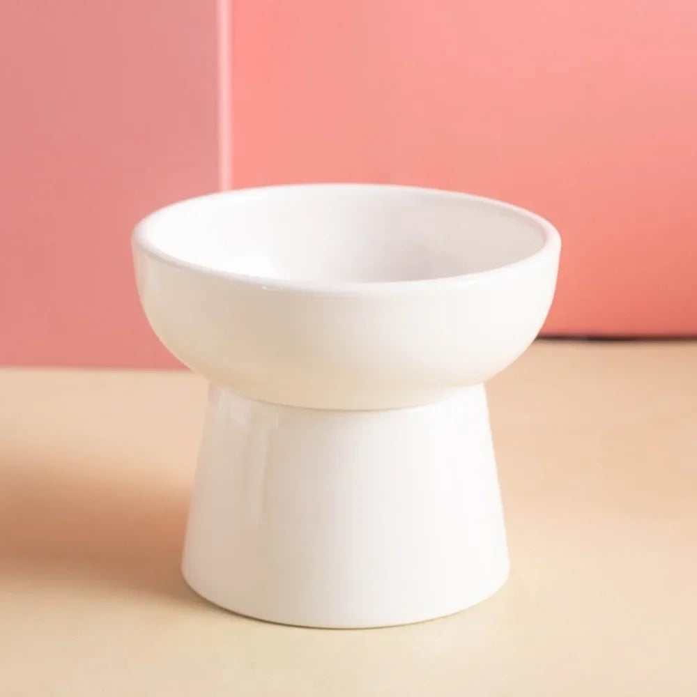 Elevated Ceramic Cat Bowl | Raised Pet Feeder 300ml