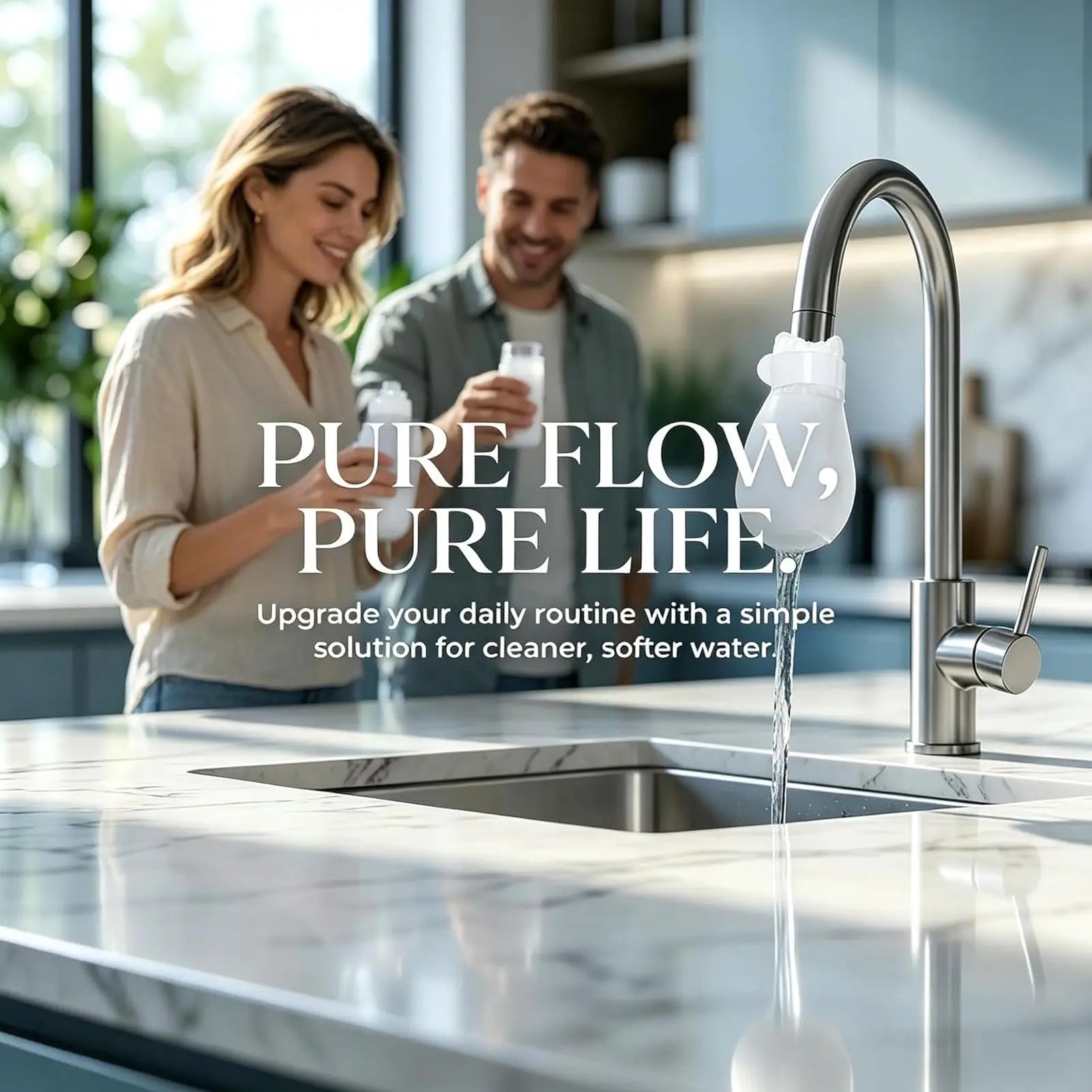 Reusable Faucet Filter Cotton Bag Fine Fiber Purification Sock Sediment Barrier For Limescale, Kitchen Bath Shower Coffee Drink Peaceful Pleasures Health and Wellness