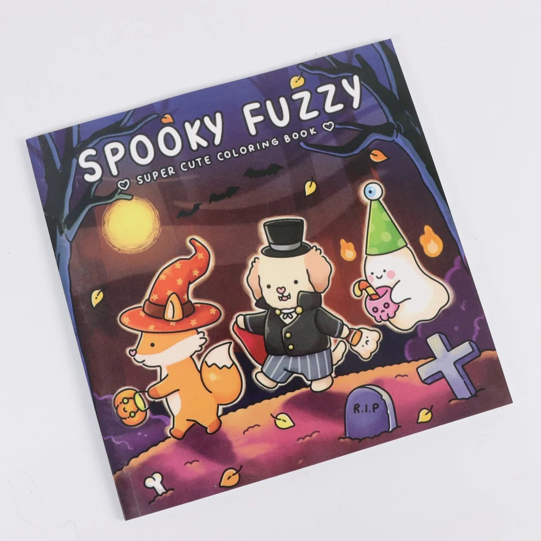 Spooky Fuzzy Cute Creepy Coloring Book Adults Teens Relaxatio