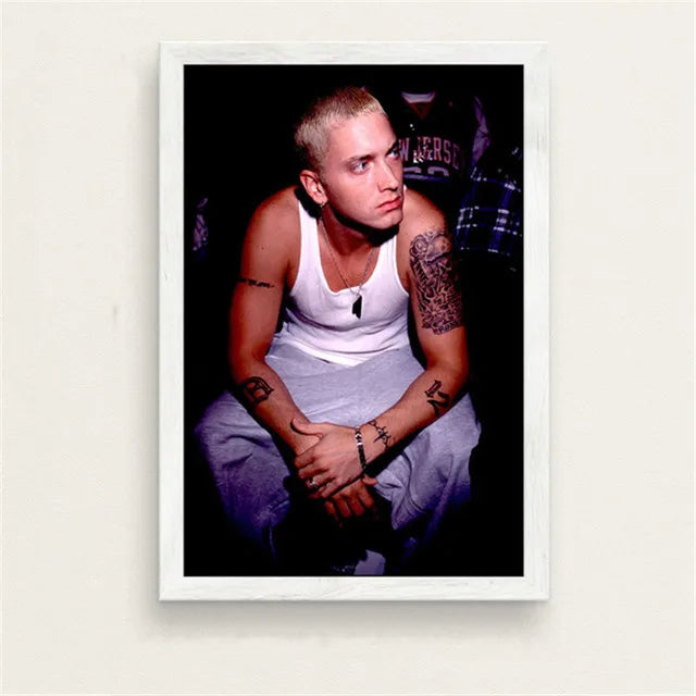 Super Rapper Eminems Posters and Prints Great Rap Singer Canvas Painting Music Star Wall Art Picture for Bedroom Home Decor Peaceful Pleasures Health and Wellness A6 30X40CM