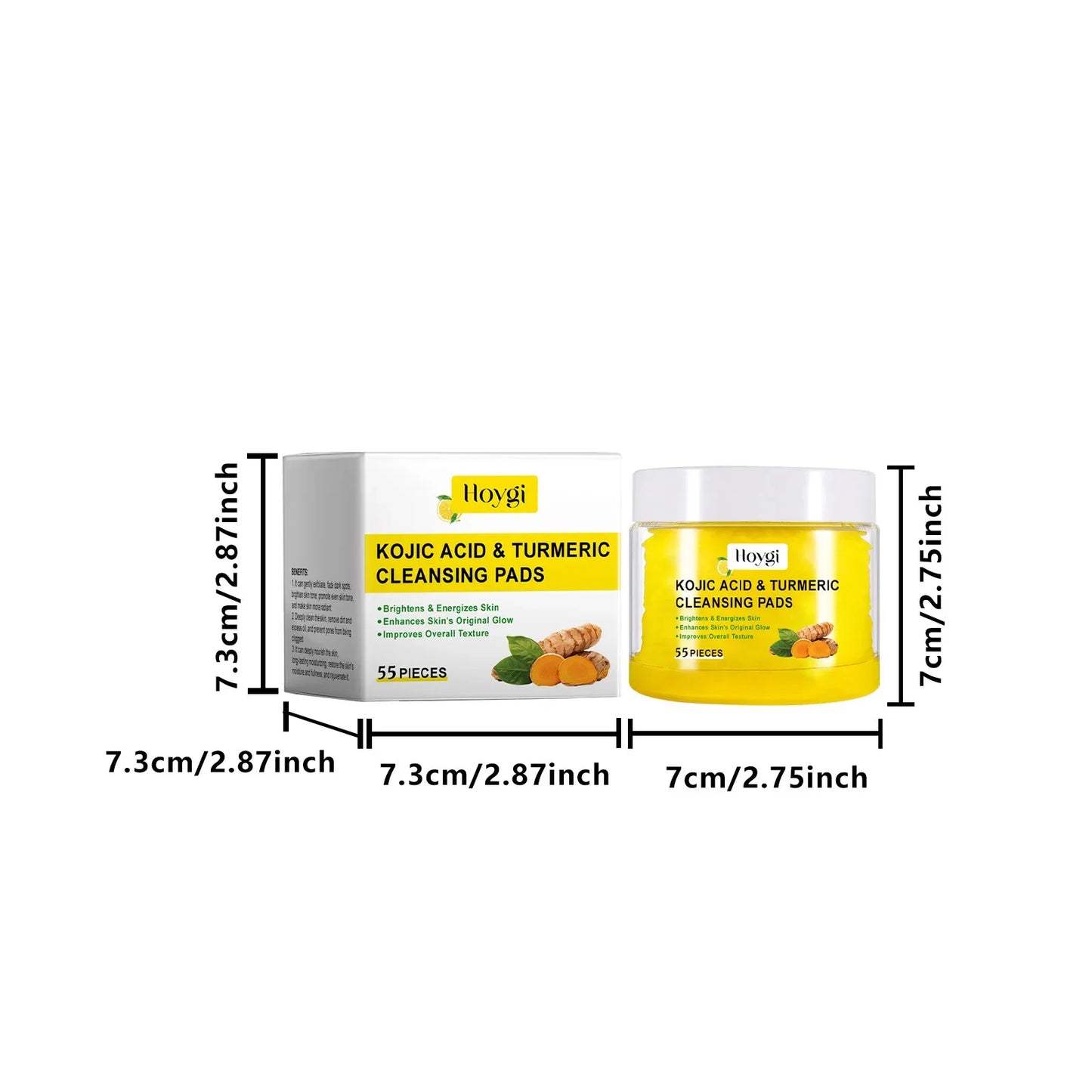 Turmeric Kojic Acid Cleansing Pads – Brighten & Exfoliate Skin