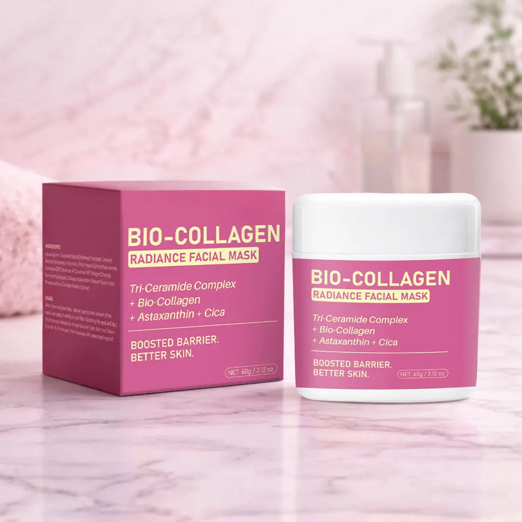 Bio-Collagen Radiance Facial Mask - Transformative Liquid Sheet Mask for Glass Skin - Instant Radiance,Improves Elasticity, 50ml Peaceful Pleasures Health and Wellness