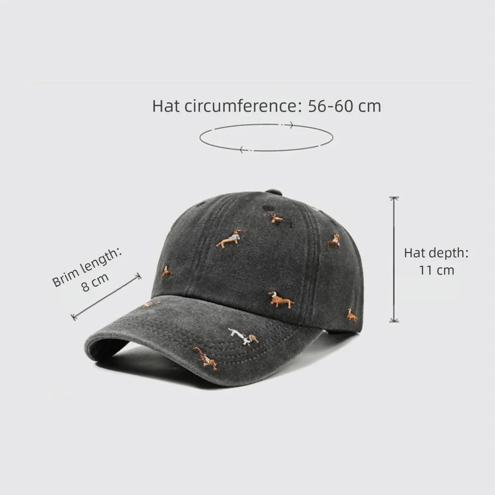 Embroidered Puppy Baseball Cap – UV Sun Hat | One Size