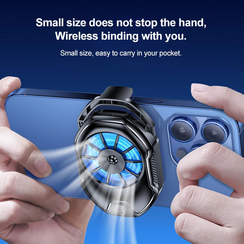Cooler For Cell Phone Cooler Fan Gaming Mobile Fan Rechargeable Portable Fan Cooling Fan For Phone Radiator For Phone Shark Fan Peaceful Pleasures Health and Wellness