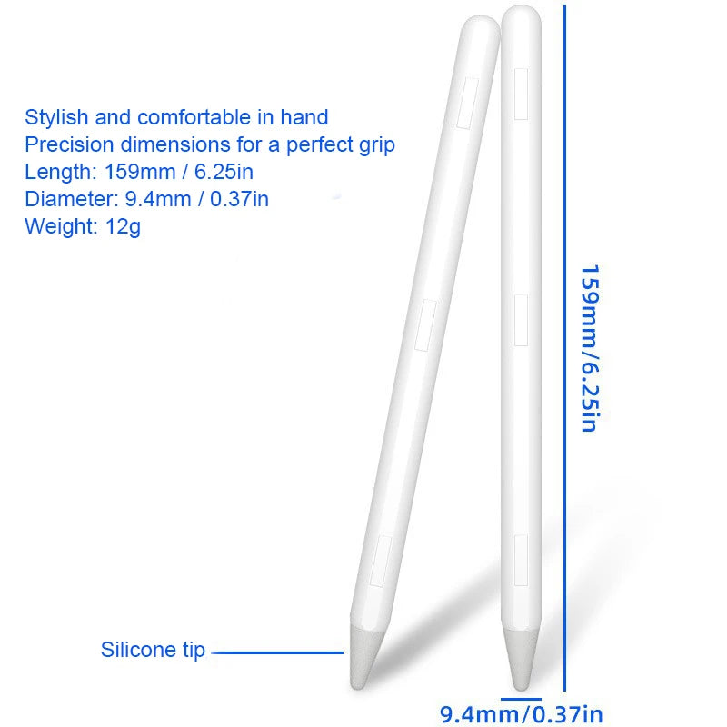 Generic Pencil Stylus For Apple IPad Silicone-Tip Capacitive Stylus Pen Stylish Design With Comfortable Grip Convenient Storage Peaceful Pleasures Health and Wellness