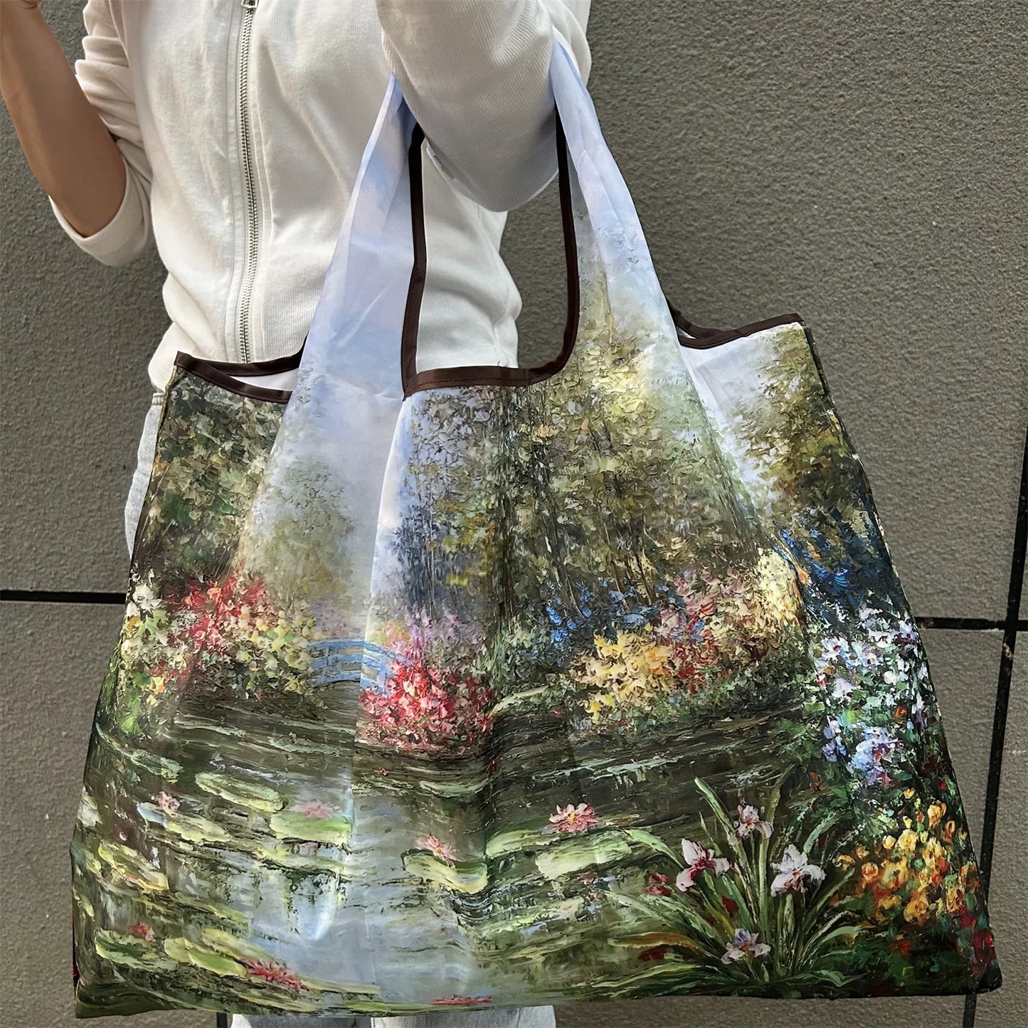 Large Foldable Reusable Nylon Shopping Bag – Travel Tote