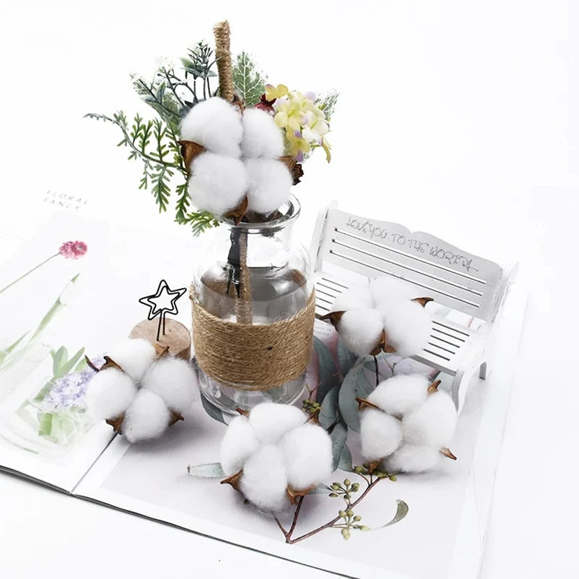 Artificial Cotton Flower Balls 50/100 Pcs – Wedding & Home Decor
