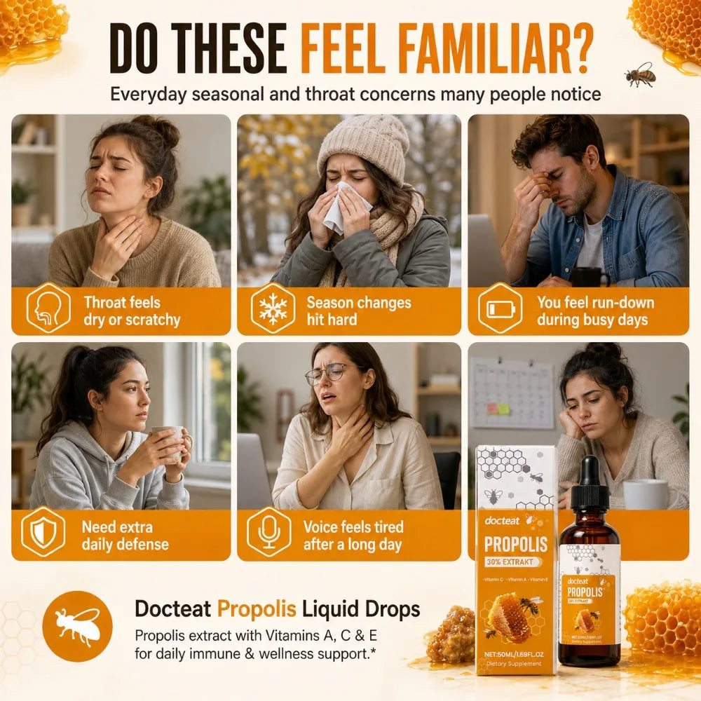 Bee Propolis Liquid Drops 30% Extract Vitamins A C E | 50ml Propolis Supplement Peaceful Pleasures Health and Wellness