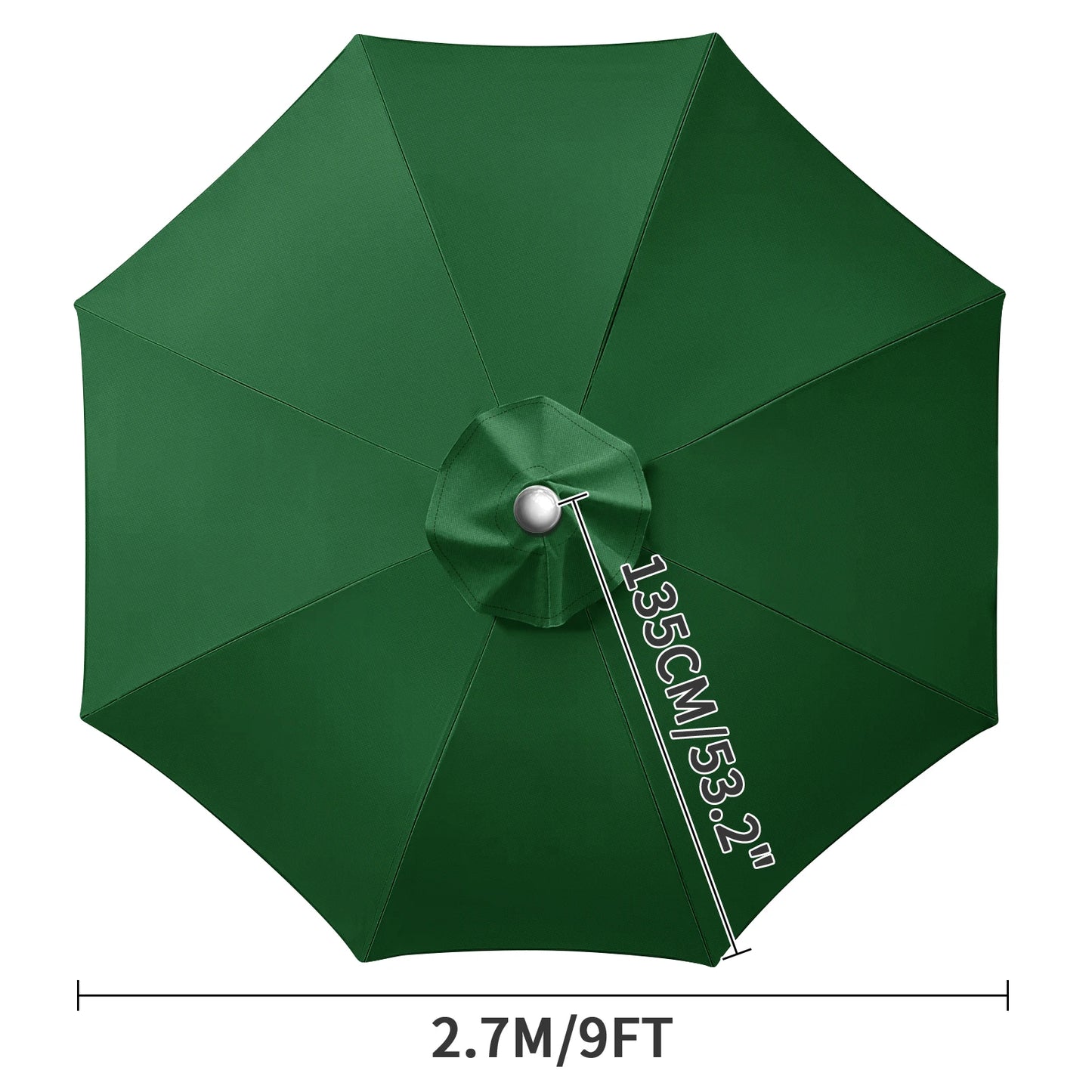 Waterproof Patio Umbrella Replacement Canopy 6 & 8 Rib