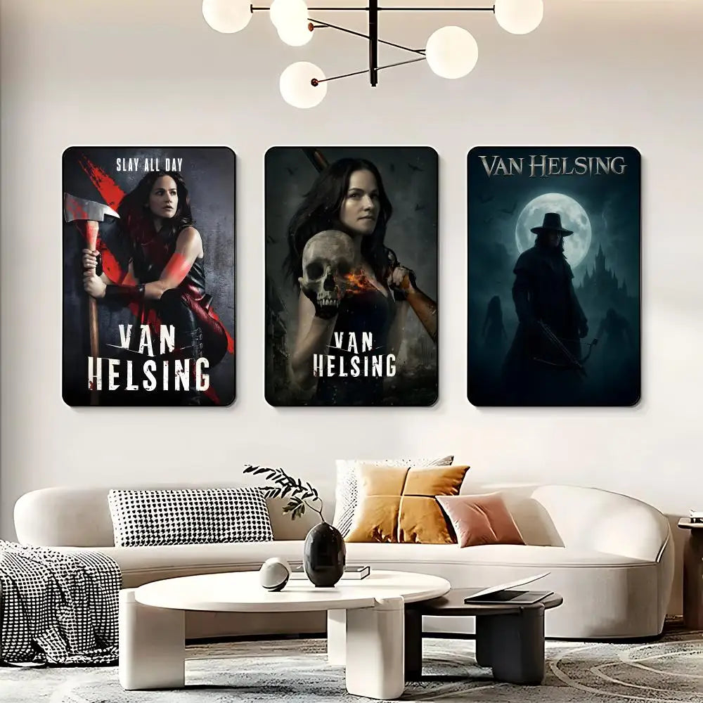 Movie V-Van Helsing Poster HD Self Adhesive Waterproof Wall Art Ideal for Home Office Dorm Bedroom Great Gift Peaceful Pleasures Health and Wellness