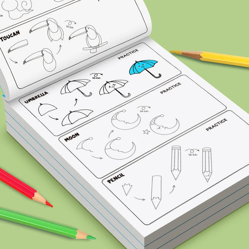 How Draw Everything Book Kids Step-by-step Drawing Tutorial 300+