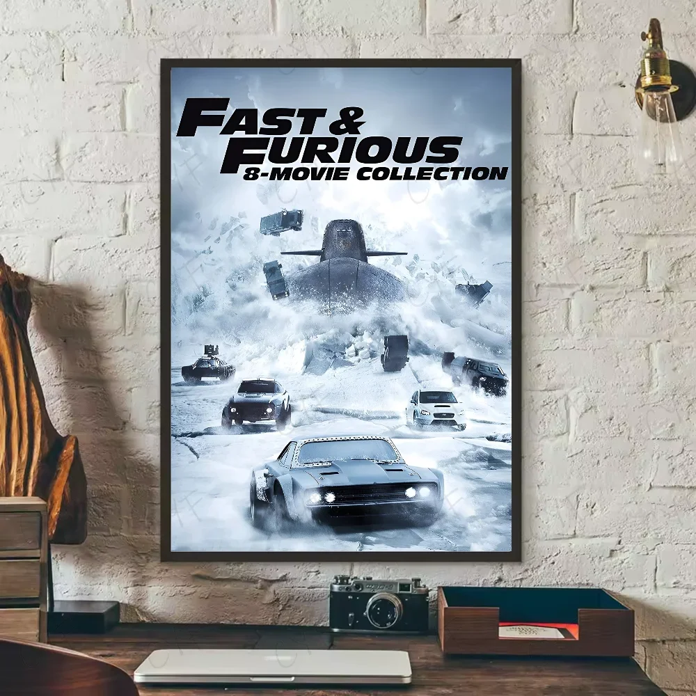 Poster classic movie F-Fast and Furious Poster HD art sticky wall waterproof home living room bedroom bar aesthetic decor Peaceful Pleasures Health and Wellness