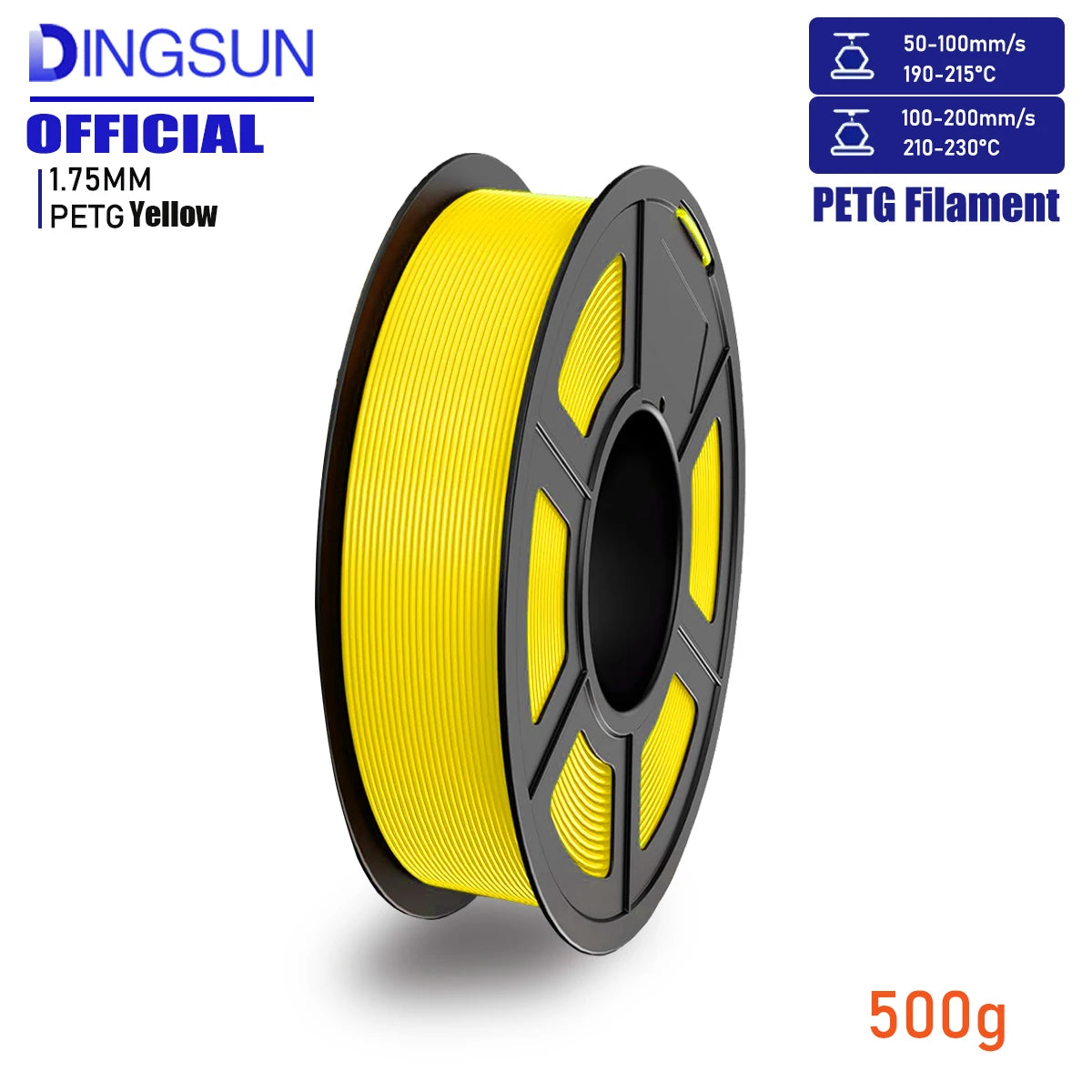 DINGSUN 3D PETG Filament 1.75mm ±0.02mm | FDM Printer Spool