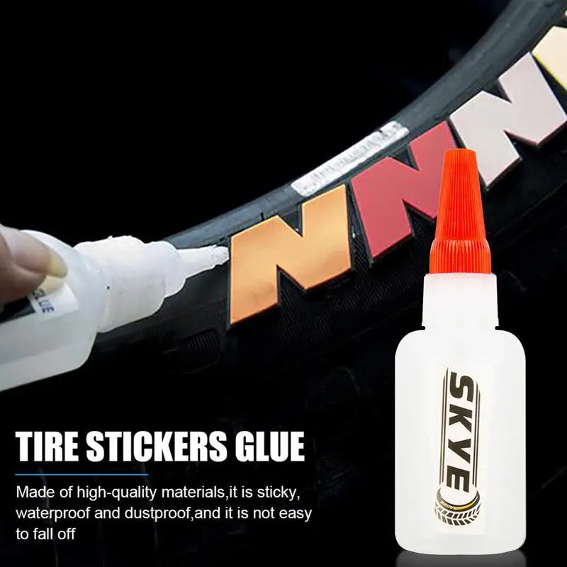 40ml 3D Tire Sticker Glue Car Waterproof Tire Letter Sticky Stickers Special Glue Tire Sticker Glue Rubber Dustproof Adhesive Peaceful Pleasures Health and Wellness